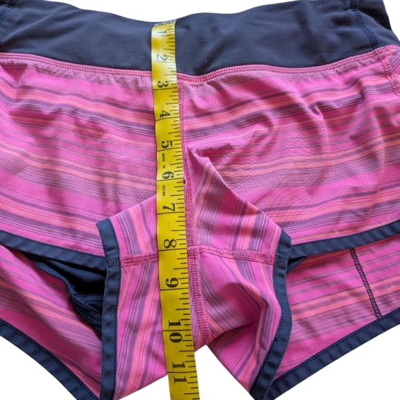 Lululemon Speed Short Pow Pink Elevation Stripe Rel: 7/2012 Luxtreme Women's 6 - Picture 3 of 11